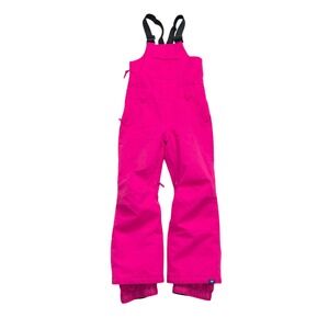 Roxy Kids Pink DryFlight 10K Snow Bib Overalls Ski Pants Girls Size 8 S Skiing